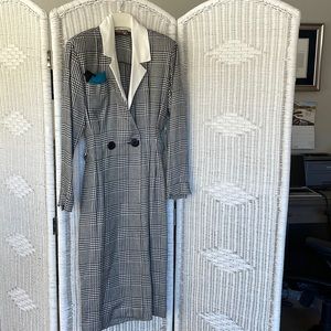 Vintage Ronnie Heller black and white dress